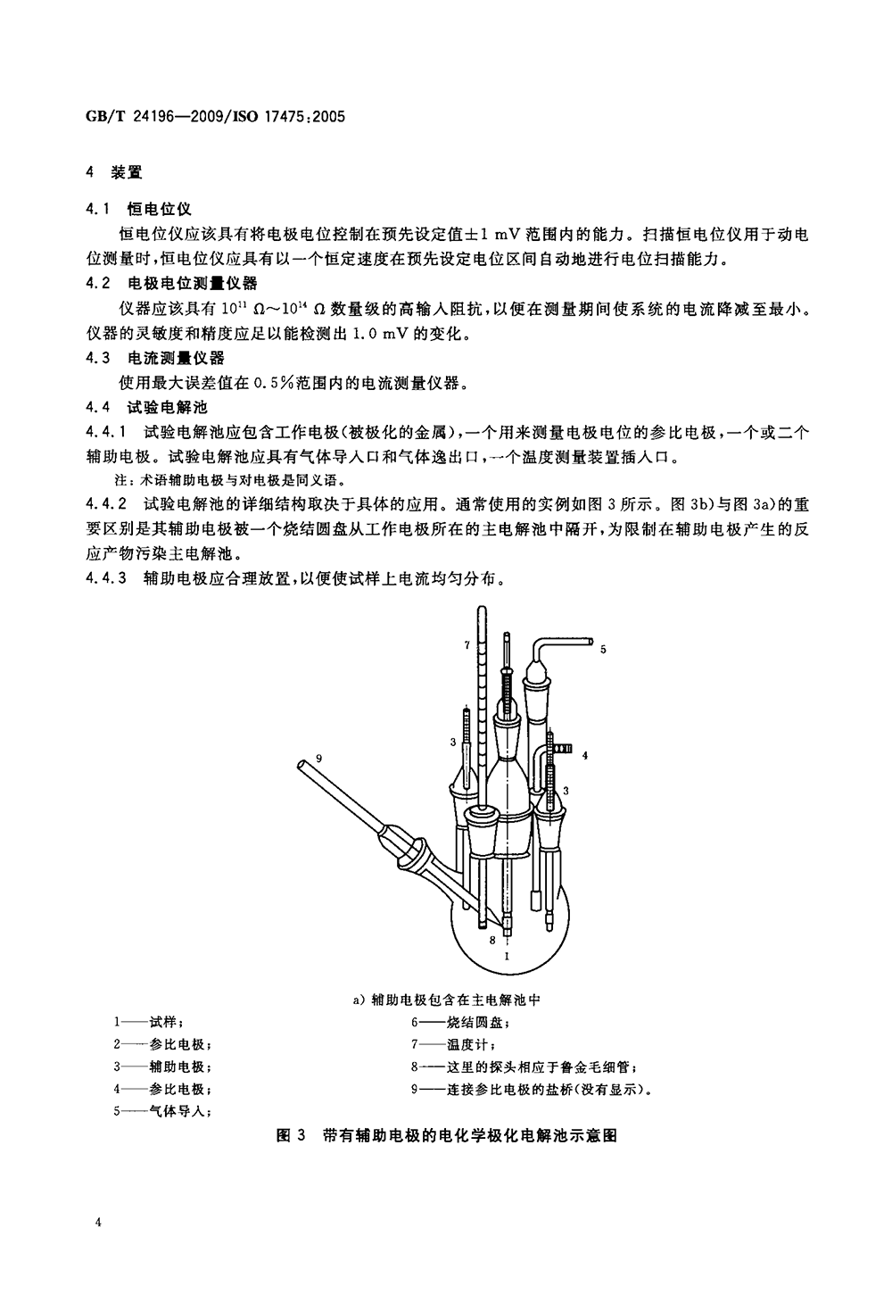 GBT 24196-2009 金属和合金的腐蚀 电化学试验方法 恒电位和动电位极化测量导则-7.png